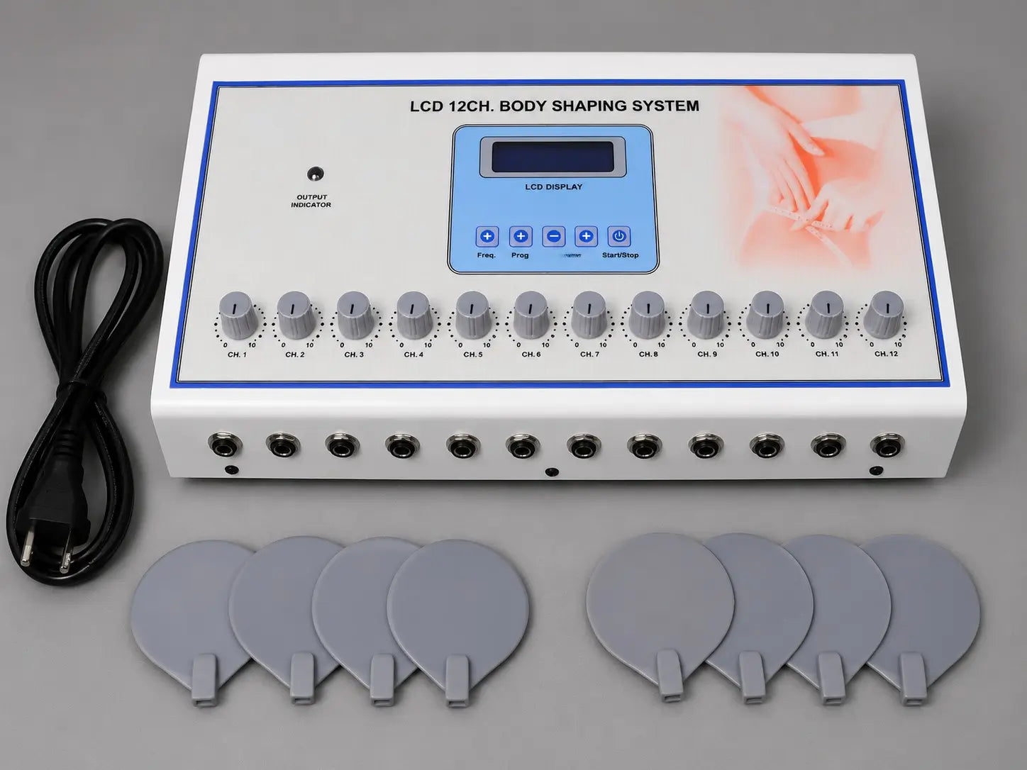 LCD 12-Channel Body Shaping & TENS Machine