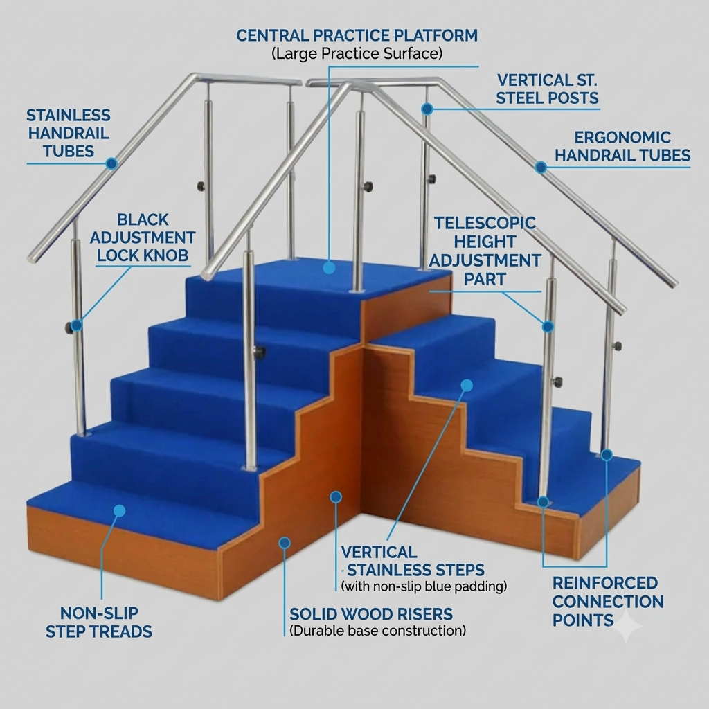 TNT  Rehab Stair Case for Physiotherapy and Stroke Rehabilitation