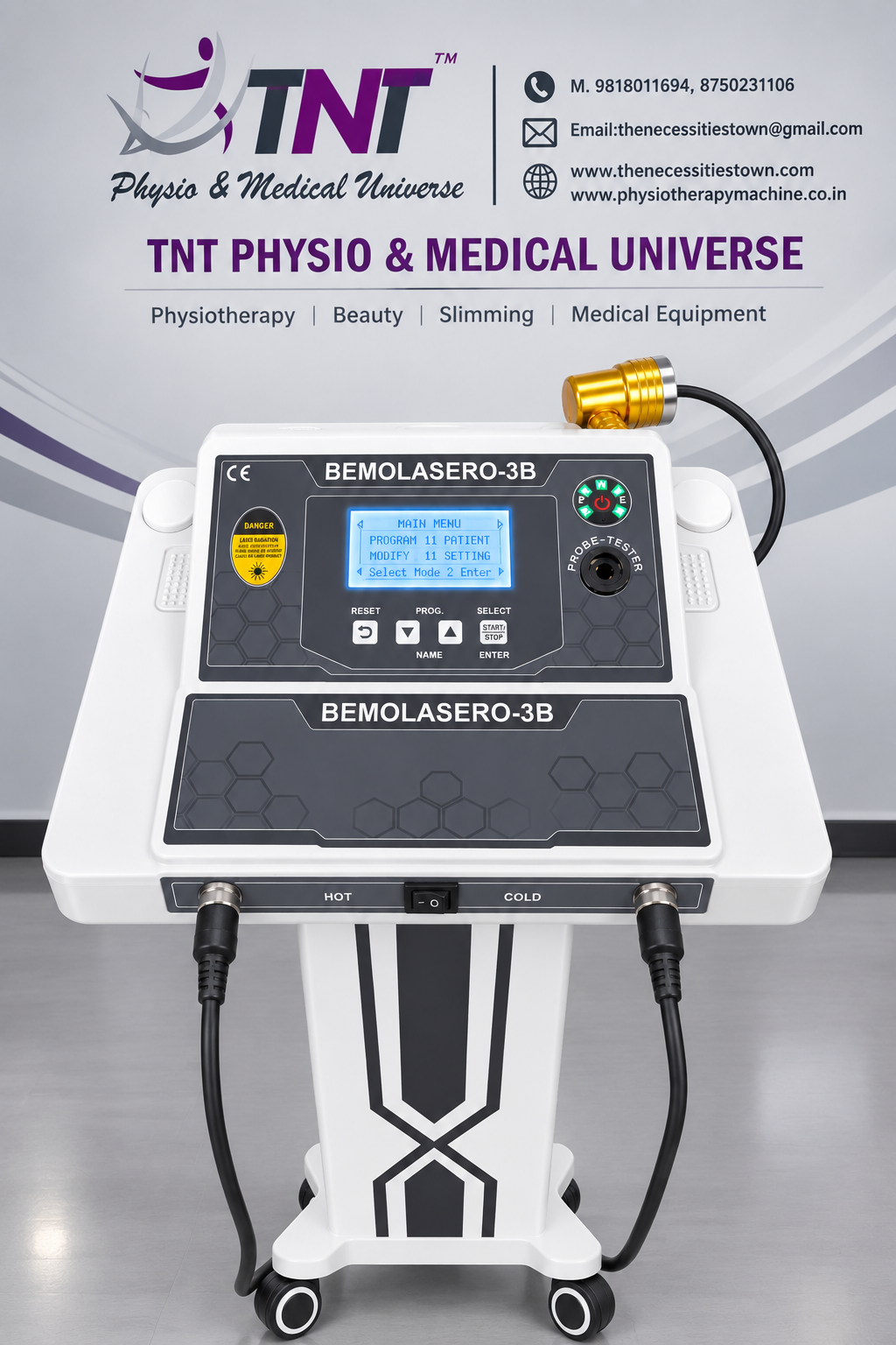 TNT Bemo Laser Therapy dual hand for Pain management and dermatology