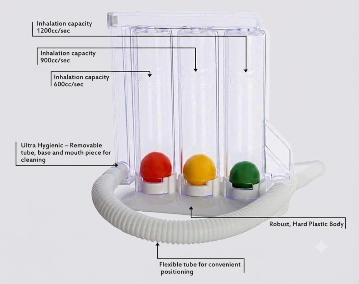 TNT 3 Ball spirometer