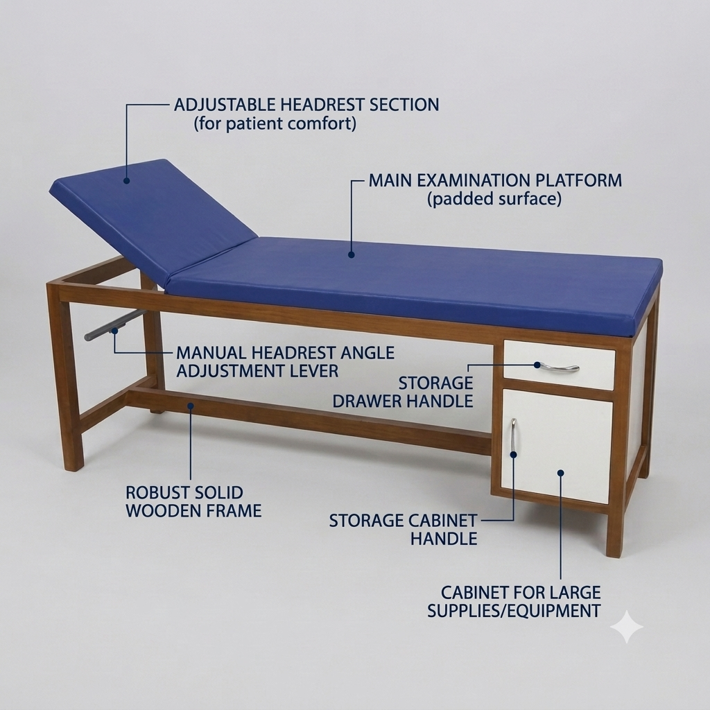TNT Wooden Examination Couch for physiotherapy